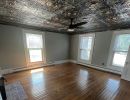 house interior tin ceiling after